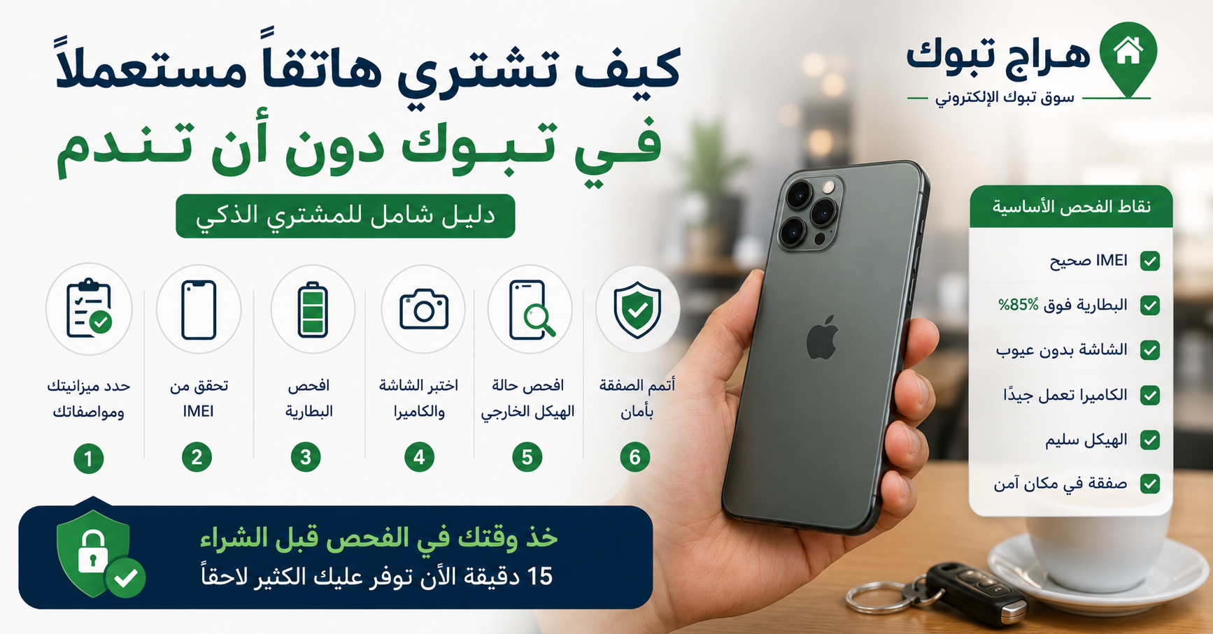 كيف تشتري هاتفاً مستعملاً في تبوك دون أن تندم — دليل شامل - هراج تبوك
