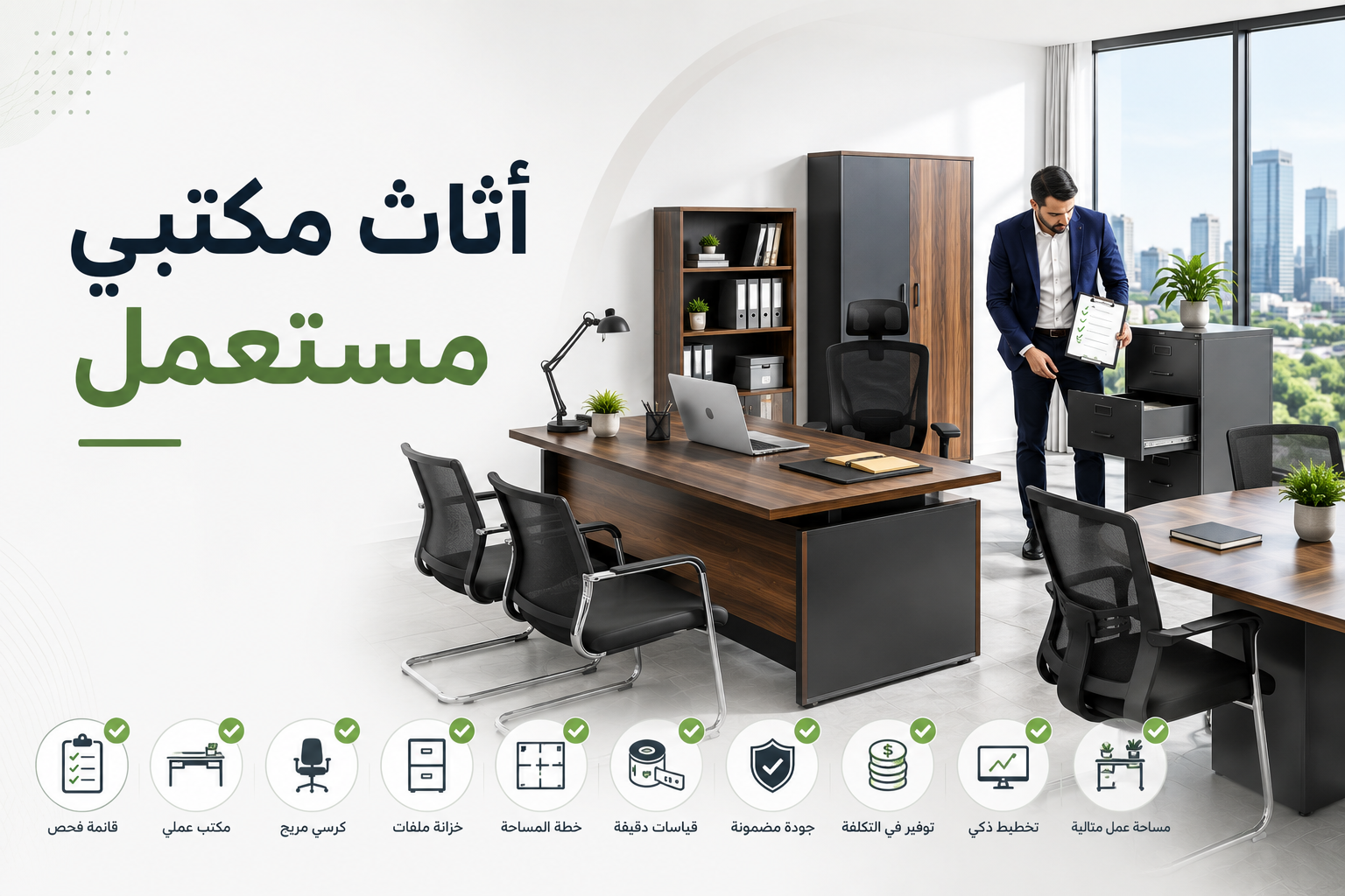 دليل تجهيز مكتبك بأثاث مستعمل احترافي وبتكلفة منخفضة - هراج تبوك